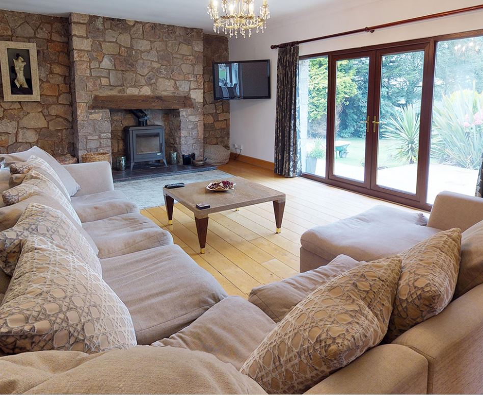 Main Lounge with log burner
